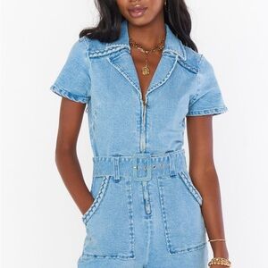 Show Me Your MuMu Denim Romper